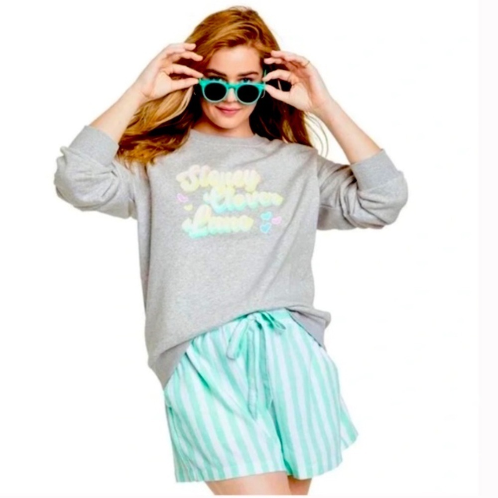 Stoney clover x target grey heart logo sweatshirt M casual classic summer cozy